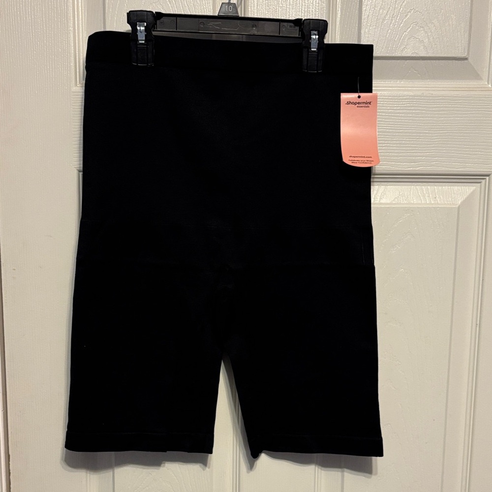NEW Shapermint Black Mid-Waist Shaper Bike Shorts - XL